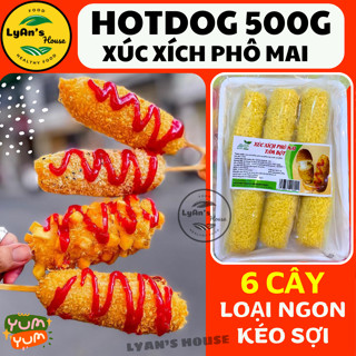   Hỏa tốc HCM  HOTDOG LOẠI NGON Xúc Xích Phô mai 500g LyAn's House. Món ăn vặt xúc xích đức phô mai kéo sợi An Phát Phát 