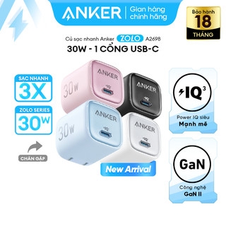   LIVE  Củ sạc nhanh Anker 20W  30W Power IQ 3.0 GaN  | 1 cổng USB-C | Chân gập gấp gọn tiện lợi - A2699 8 