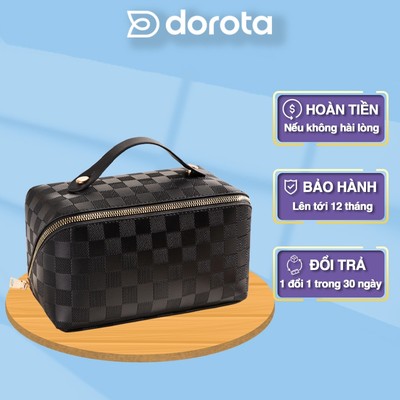 Túi đựng mỹ phẩm caro du lịch DOROTA chống thấm nước sức chứa lớn đựng đồ cá nhân đồ trang điểm