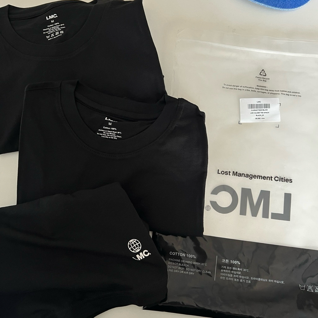 [TÁCH SET] SET 3 Áo Thun Cotton Globe Tee LMC form to