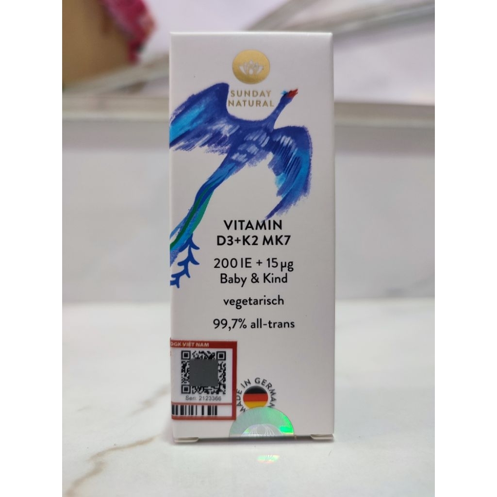 𝐕𝐢𝐭𝐚𝐦𝐢𝐧 𝐃𝟑𝐊𝟐 𝐌𝐊𝟕 - Hãng Sunday Natural 10ml mẫu mới