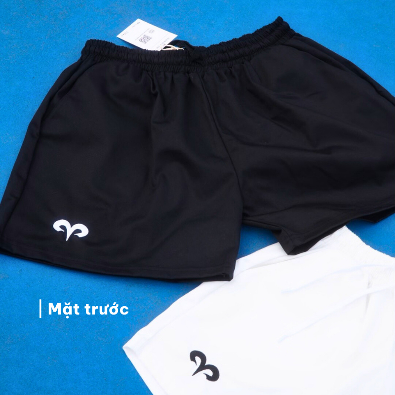 Quần Short Ngắn The Old Boy Khaki Mịn Trên Gối Logo Thêu Đặc Biệt Cho Nam