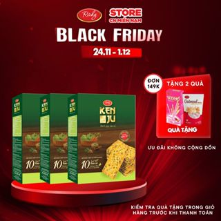 Combo 3 Bánh quy Kenju rau củ hộp 288g Bánh kẹo Richy 