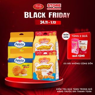  Combo 4 bánh mix vị Bánh mì hoa cúc ngàn lớp Fes'ta Bánh Karo Gấu phô mai 8 bánh bịch HSD 35-45 ngày 