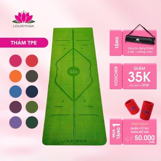  Thảm tập thể dục tại nhà Yoga Gym  - Chất liệu TPE Độ dày 9mm Nhẹ Êm Bền Dễ dàng mang theo Định tuyến rõ nét 