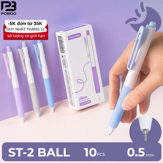  Hộp 10 12 Bút Gel ClassMate Có Ruột Thay Thế Cây Viết Ngòi 0.5mm Mực Xanh Đen Tím Viết Trơn Tru 