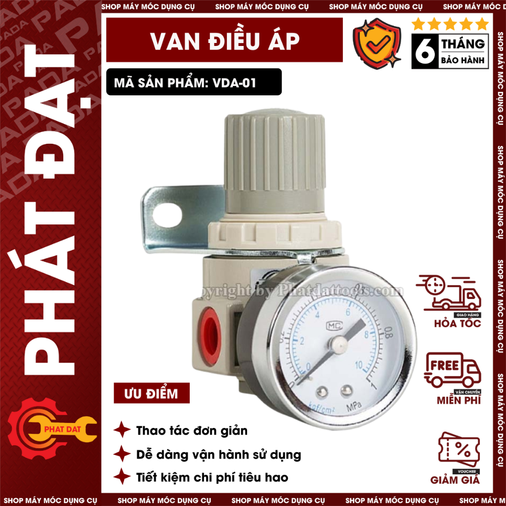 Van Điều Áp Khí Nén AR2000-02-Chất Liệu Hợp Kim Nhôm Cao Cấp