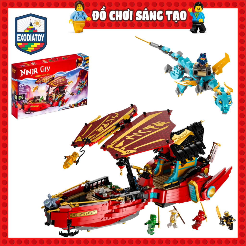 Mô hình Ninjago Chiến Hạm Bay Destiny Bounty : Cuộc Đua Với Thời Gian - Đồ Chơi Sáng Tạo - ZIMO 7008