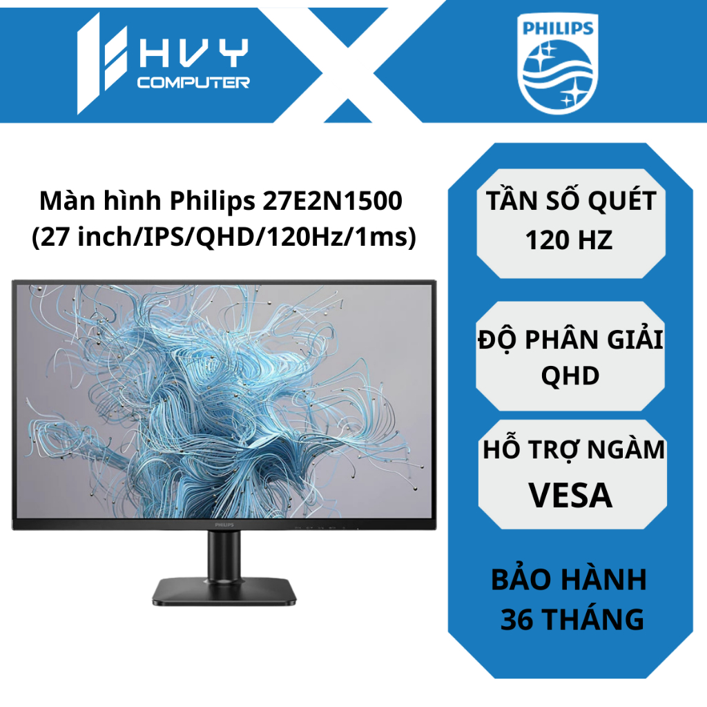 Màn hình Philips 27E2N1500 (27 inch/IPS/QHD/120Hz/1ms) - Hàng chính hãng