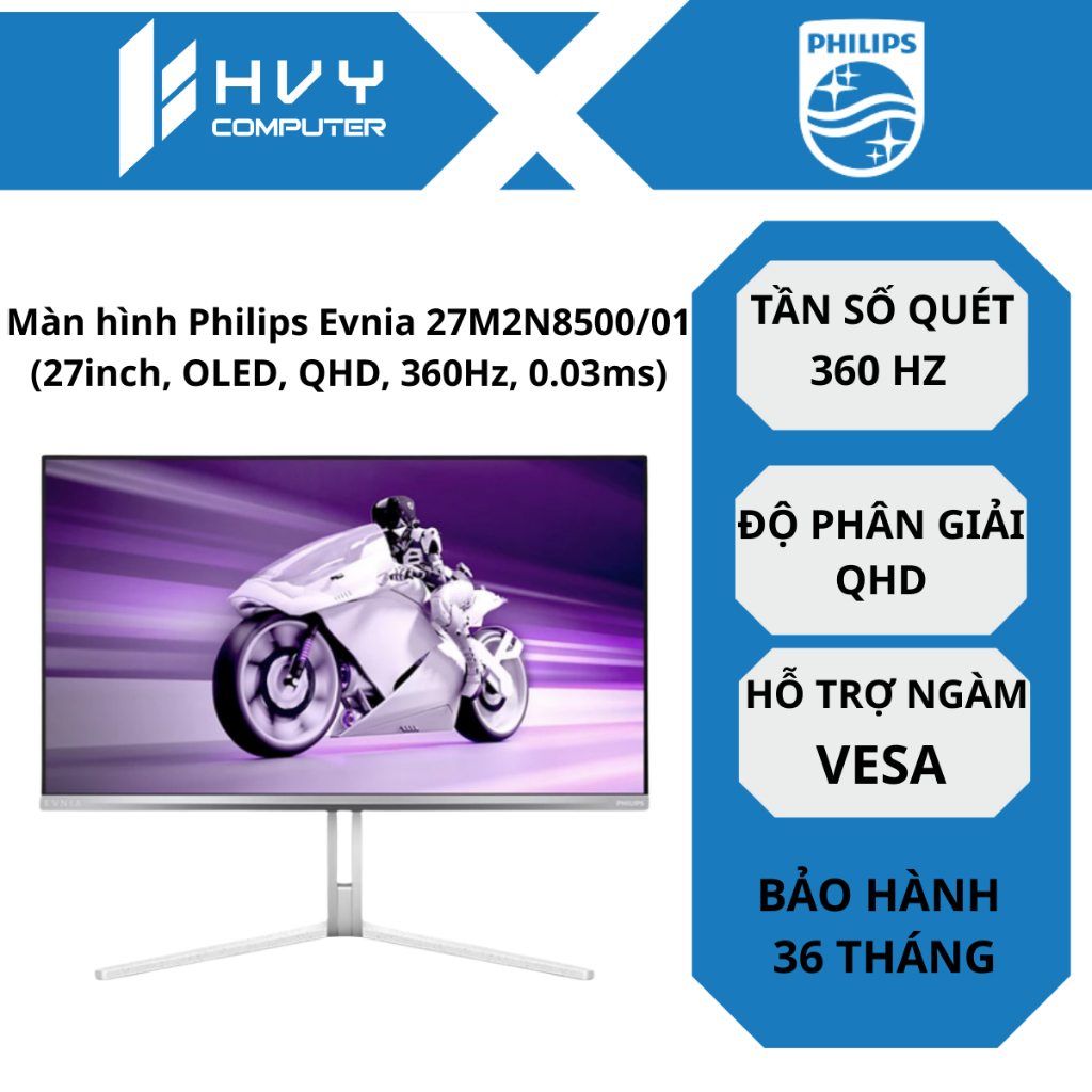 Màn hình Philips Evnia 27M2N8500/01 (27inch, OLED, QHD, 360Hz, 0.03ms) - Bảo hành 3 năm