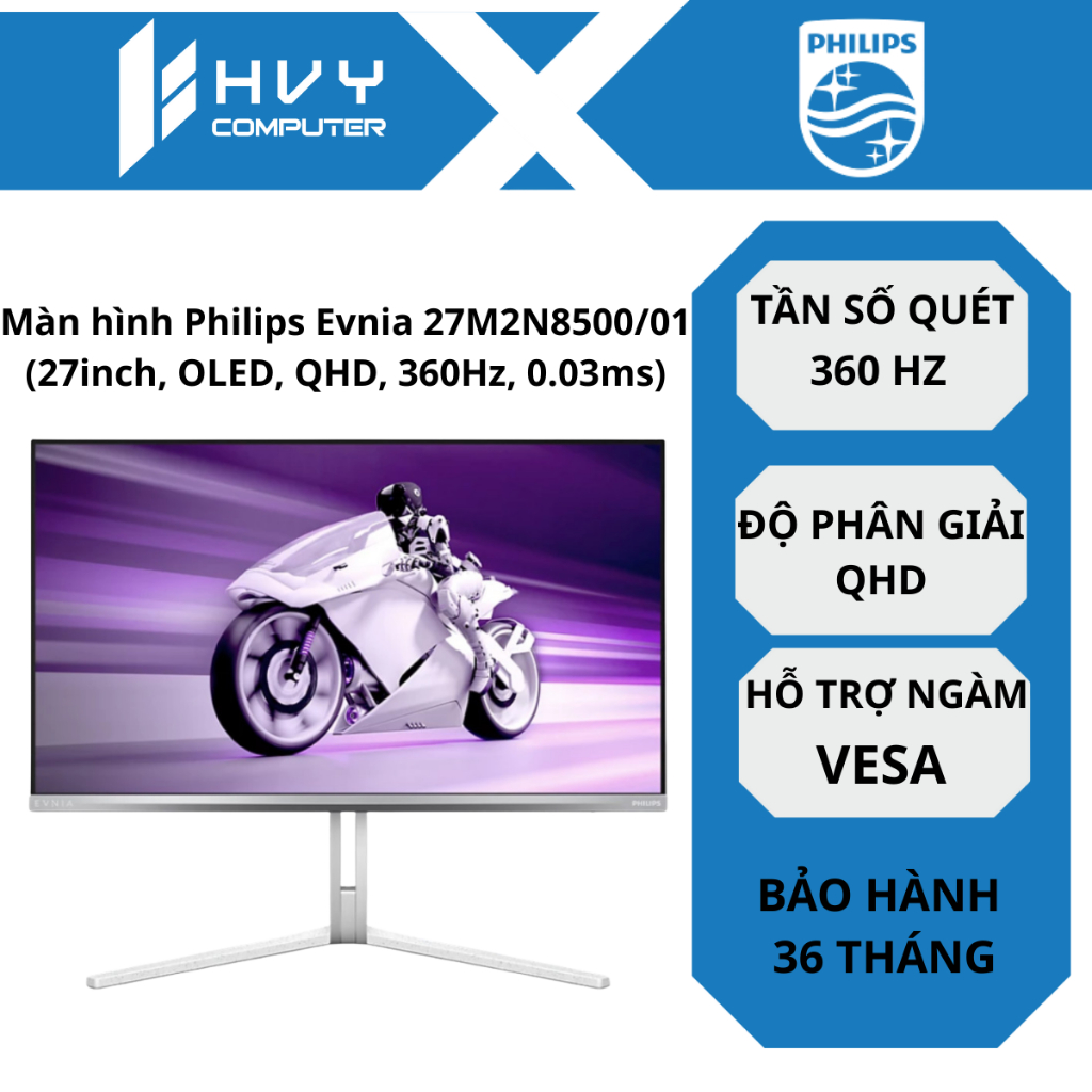 Màn hình Philips Evnia 27M2N8500/01 (27inch, OLED, QHD, 360Hz, 0.03ms) - Hàng chính hãng.