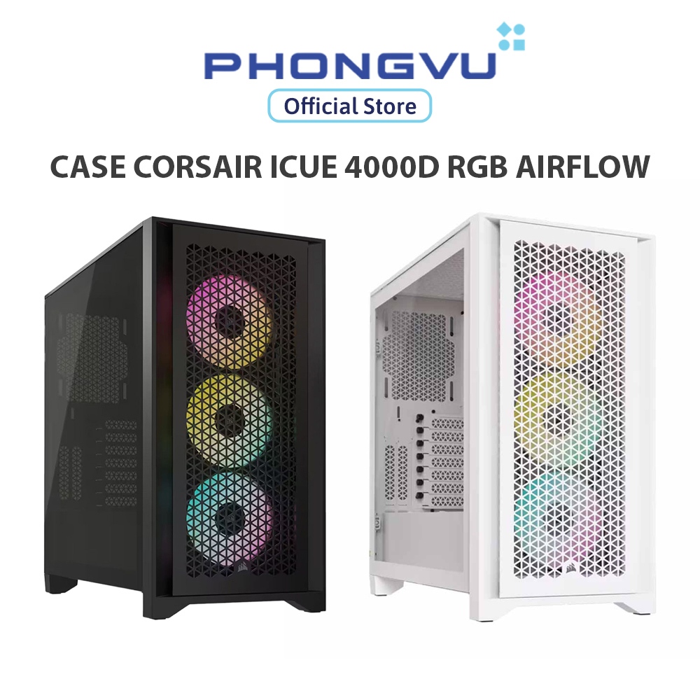 Vỏ máy tính/ Case Corsair iCUE 4000D RGB Airflow - Bảo hành 24 tháng
