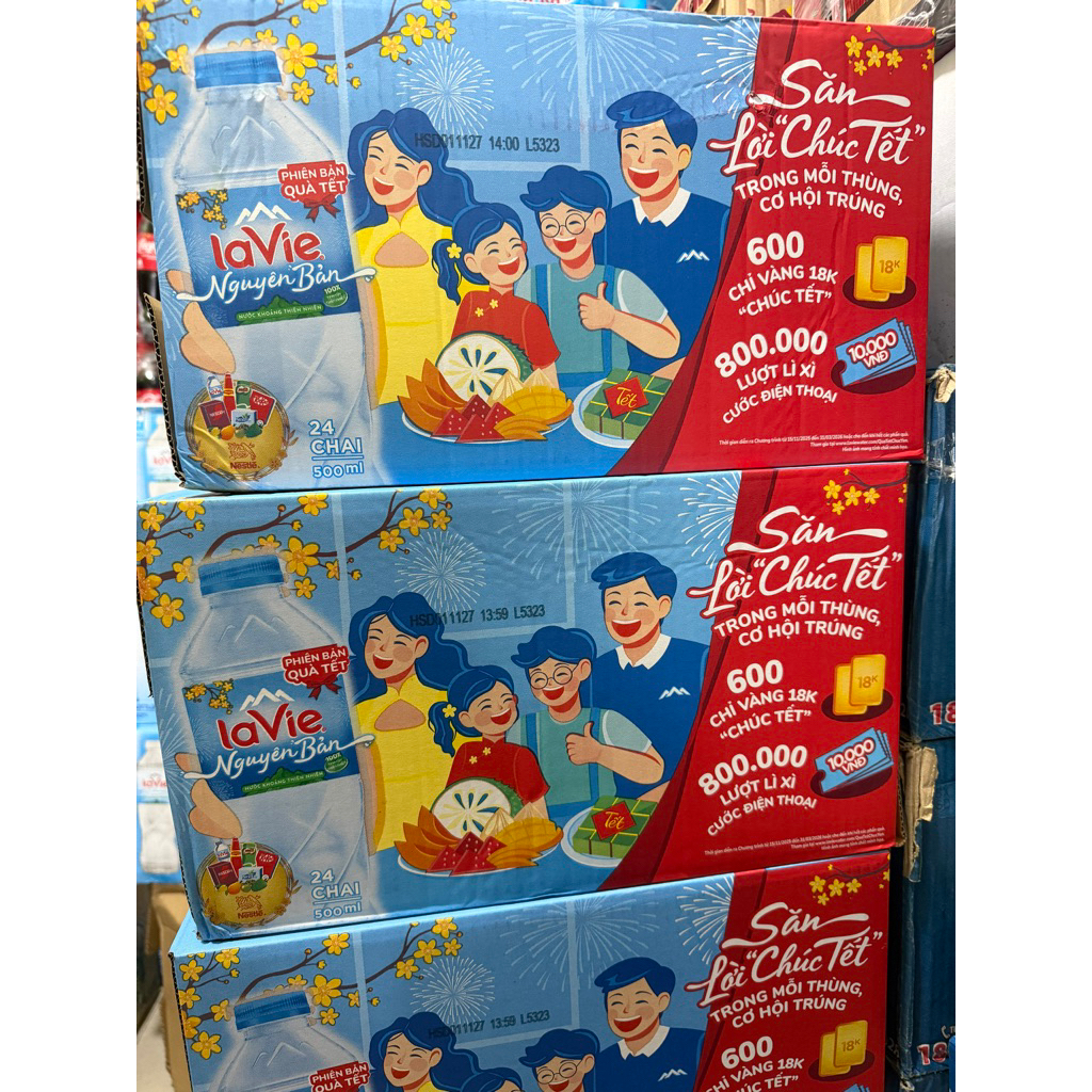 [ hỏa tốc]thùng 24 chai nước suối Lavie 500ml