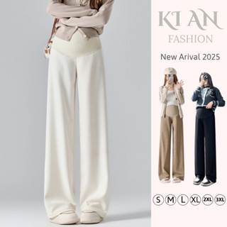  Quần bầu NHUNG TĂM KiAn QB119 dáng xuông dày dặn ấm áp quần bầu mùa đông nhung dáng ống rộng bầu thỏa mái che mọi khukh 