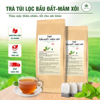 Trà túi lọc cây bầu đất lá mâm xôi, trà mâm xôi bầu đất tím, bịch 30 tép x3g - MIHA TEA