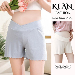  Quần bầu Ki An Ms 02 cạp chéo mặc trong váy bà bầu có chun chỉnh Quần Bầu Mặc Trong Váy Chất Cotton tăm Co Giãn 4 Chiều 