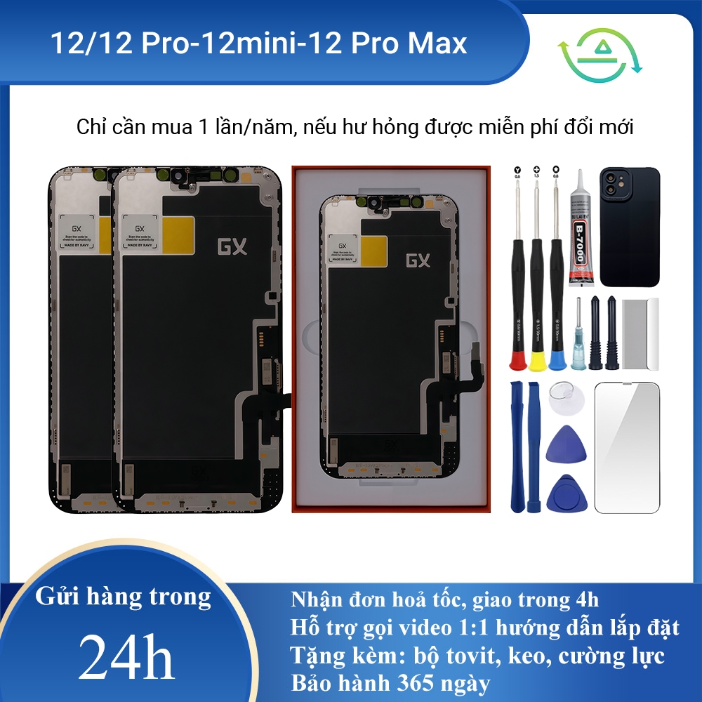 Màn hình GX TFT chính hãng tương thích với iPhone 12/12 Pro/12 mini/12 Pro Max , Bảo hành 12T
