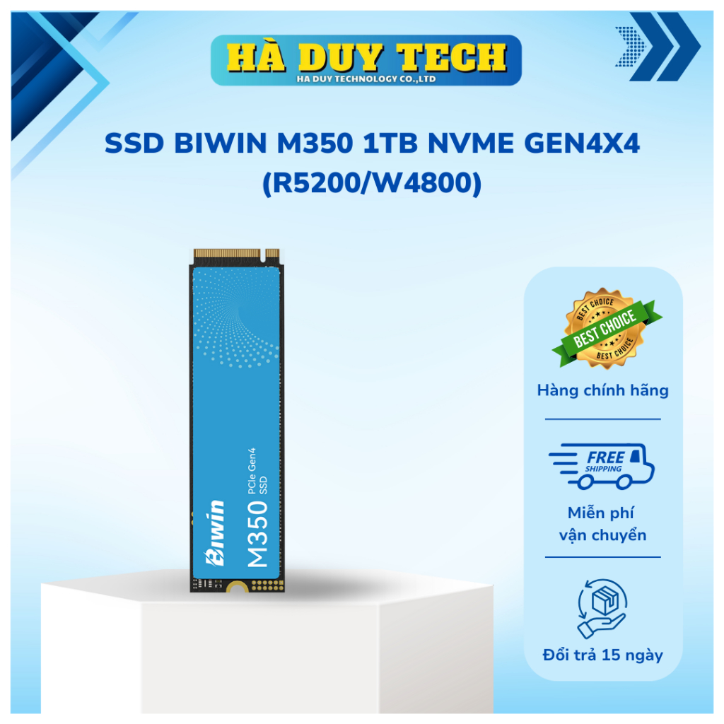 SSD BIWIN M350 1TB NVME GEN4X4 (R5200/W4800) - Chính Hãng - BH 36T - Hà Duy Tech