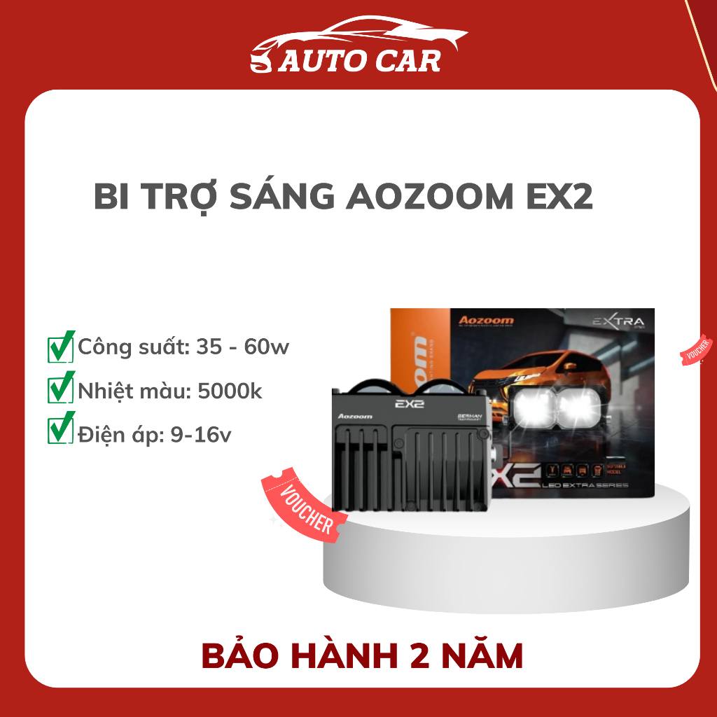 [Có Sẵn] Bi Led Trợ Sáng Ex2 Aozoom Bi Led Trợ Sáng Xe Máy, Ô Tô