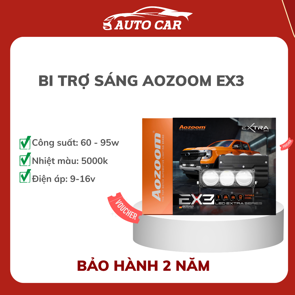 [CHÍNH HÃNG] Bi Trợ Sáng Aozoom EX3 Công Suất 60W – 95W