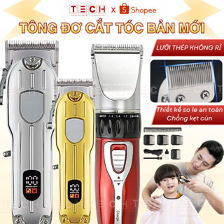 Tông Đơ Cắt Tóc Nam Cao Cấp, An Toàn Cho Trẻ, Lưỡi Bén, Sạc USB Tiện Lợi Tặng Kèm Phụ Kiện Tiện Dụng