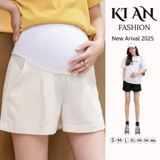 Quần bầu đùi Ki an chất ruby thái loại1 ống rộng, siêu mát siêu mềm ko xổ lông🌸quần sooc bầu size từ s~3xl🌸có chun chỉnh