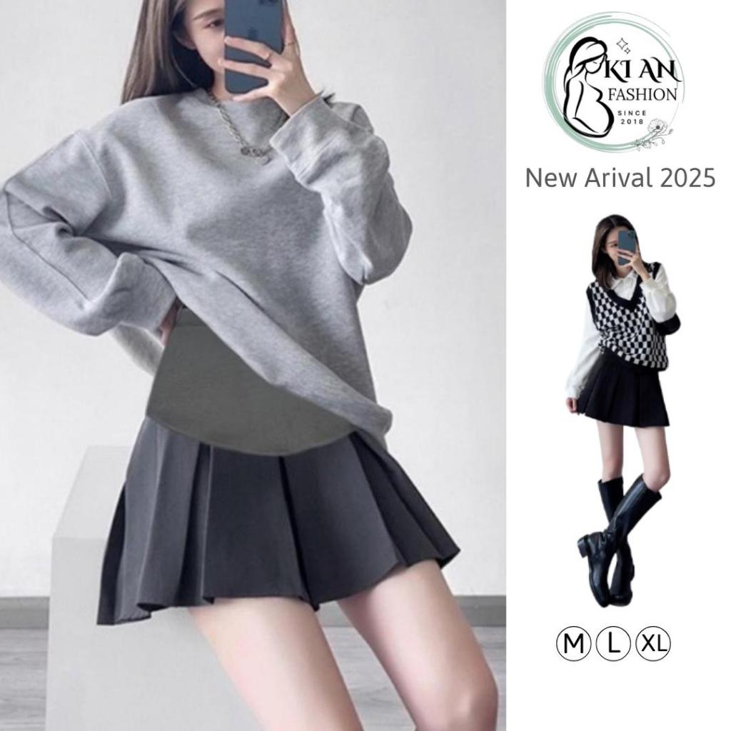 Chân váy bầu tennis Ki An xếp ly cho bà bầu có quần bên trong, chân váy xếp ly from rộng mặc thỏa má