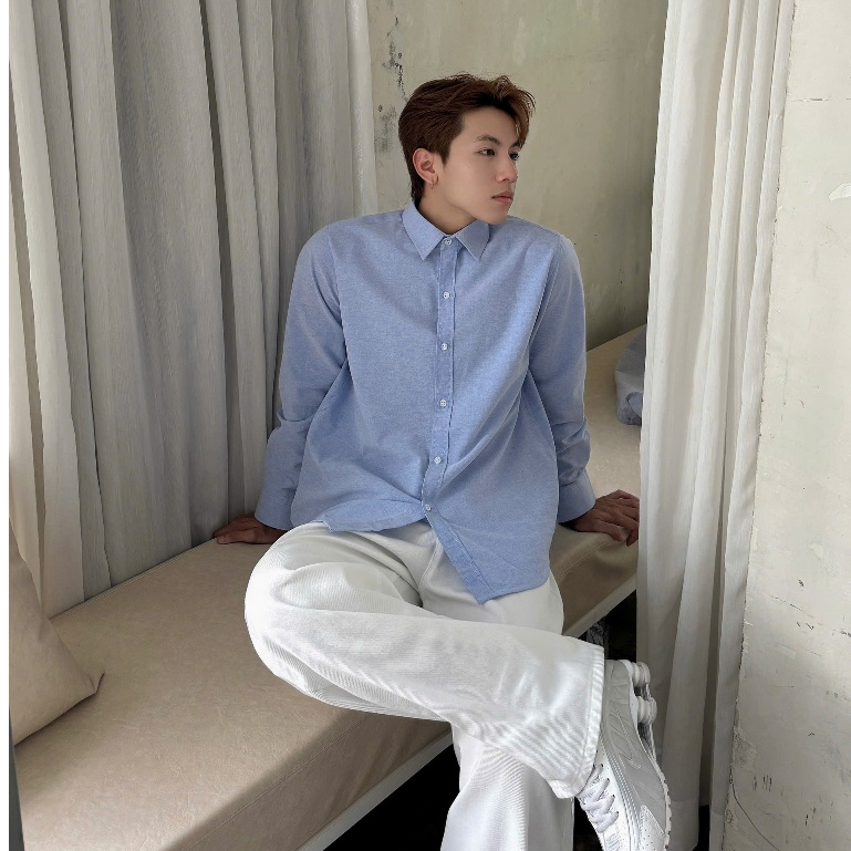 AB HOUSE - Áo sơ mi tay dài JOY thêu nổi thời trang nam nữ