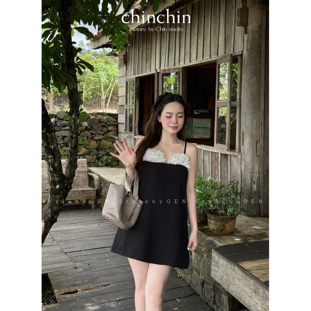 Váy 2s BBD Thô Phối Tơ Ngực CHIN • Melanie Studio