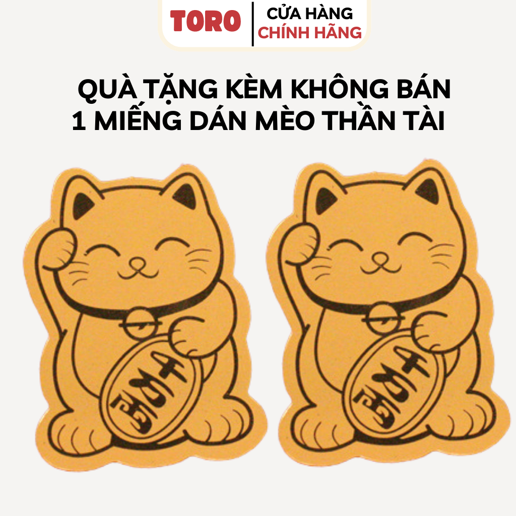 Quà tặng kèm 1 miếng dán mèo thần tài may mắn cho ốp điện thoại mờ AG sang trọng