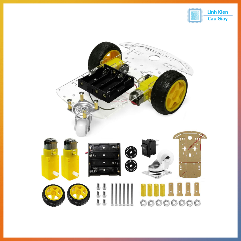 KHUNG XE ROBOT 3 BÁNH, DÀNH CHO HỌC TẬP