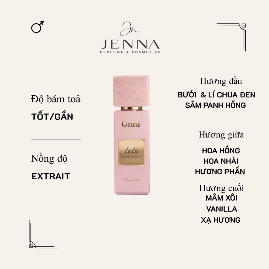 Nước Hoa Nữ Gritti White Collection Tutu ( Mẫu Dùng Thử )