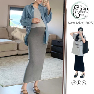 Chân váy bầu công sở body KIAN 079 dáng suông chữ A tôn dáng, chân váy bầu trơn basic,váy bầu siêu co dãn dễ phối đi làm