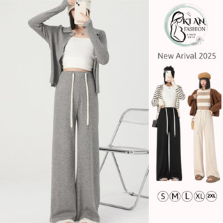  Quần Bầu Nỉ Lông Thỏ Dây Rút KIAN QB05 thiết kế ống rộng quần bầu cạp cao có chun chỉnh bụng,quần bầu thu đông Hàn Quốc 