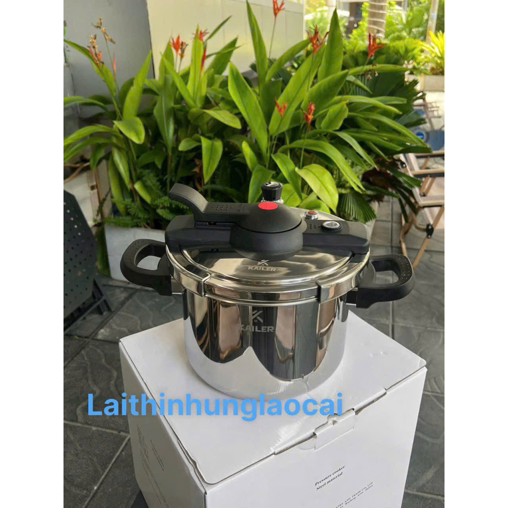 Nồi áp suất nguyên khối 1 đáy inox KAILER 6 lít