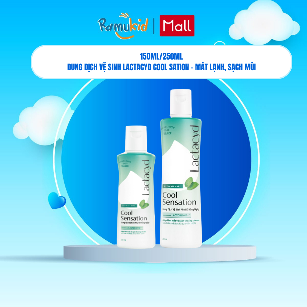Dung Dịch Vệ Sinh Phụ Nữ Lactacyd Cool Sensation 250ml Mát Lạnh & Sạch Thoáng Dài Lâu