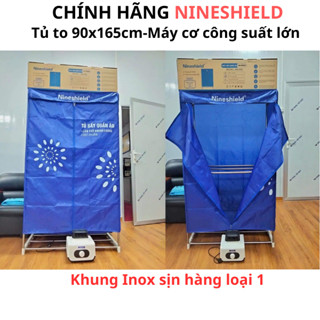  Tủ sấy quần áo chính hãng Samsung Nineshield cỡ lớn Tủ máy sấy quần áo 2 tầng khung Inox khô nhanh 