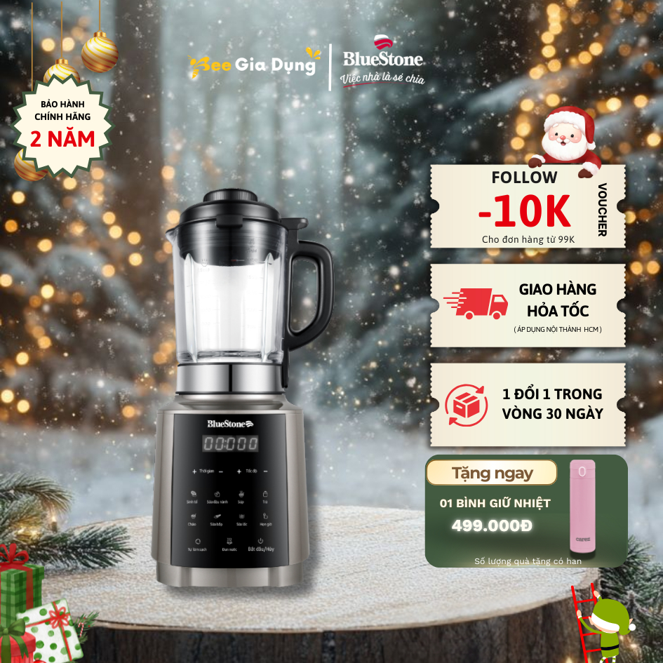 [LIVE] Máy Làm Sữa Hạt Đa Năng CHÍNH HÃNG BlueStone BLB-6038 - 1.75 Lít - 1000W - Xay nhuyễn, nấu nh