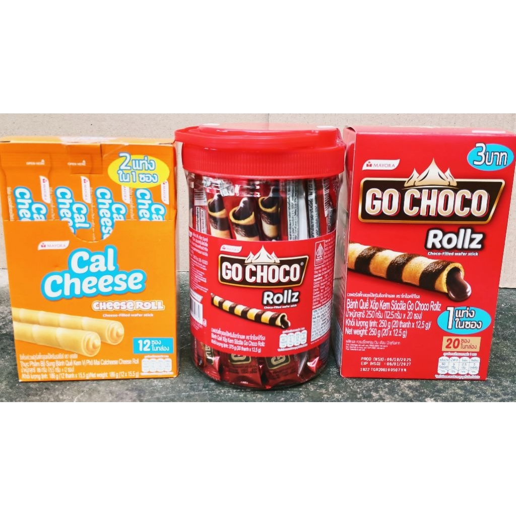 Hộp Bánh Quế Xốp Kem Socola Gochoco Rollz