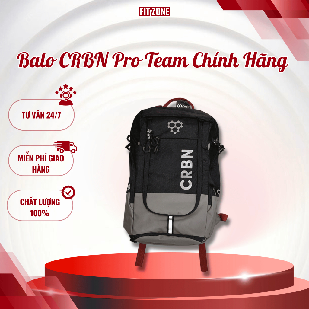 Balo CRBN Pro Team Chính Hãng – Balo Thể Thao Cao Cấp Đựng Vợt Pickleball, Ngăn Rộng, Chống Nước