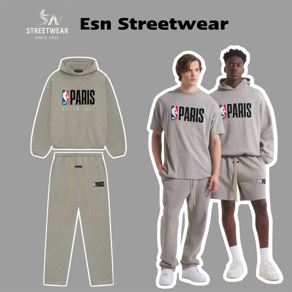 [CHÍNH HÃNG] Set Hoodie & Pants NBA X Essentials Fear Of God Paris Authentic, Set đồ nỉ Essentials c