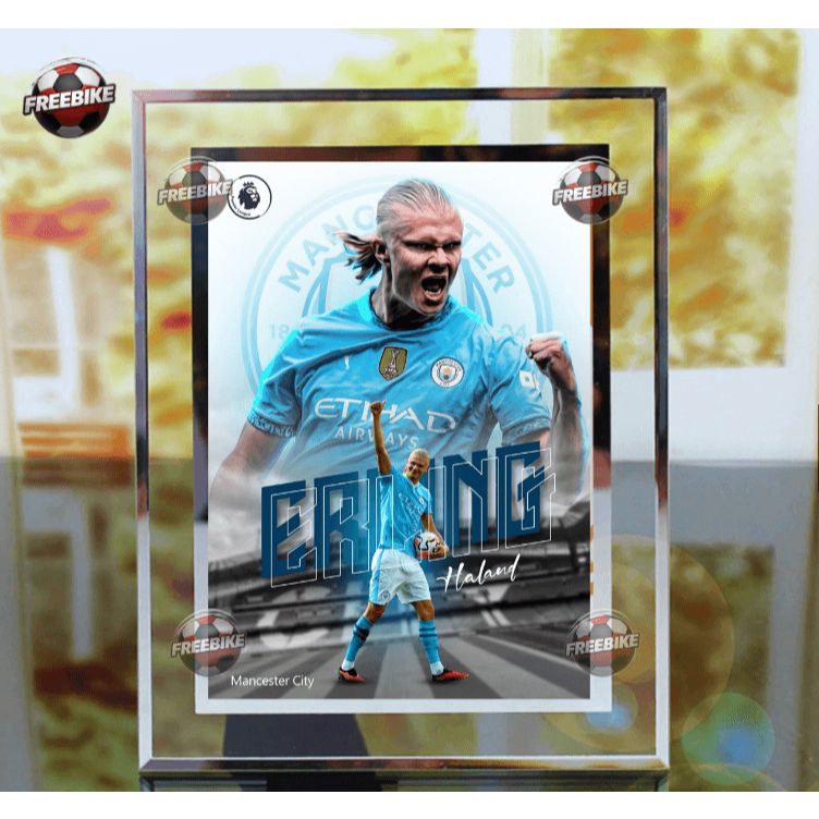 KHUNG POSTER ERLING HALAND BẰNG KÍNH PHA LÊ CAO CẤP