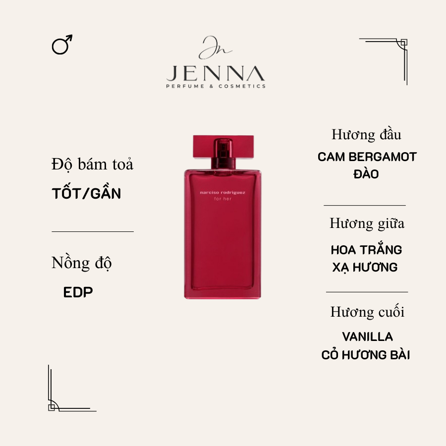 Nước hoa nữ Narciso Rodriguez For Her EDP Intense ( Mẫu Dùng Thử )