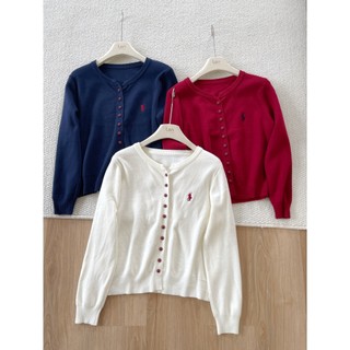  Áo len nữ LENCLOTHING A860988 - Áo cardigan nút đỏ thêu hình 