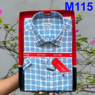  Áo Sơ Mi Nam Sơ Mi Ngắn Tay Kẻ Caro Xanh  Sơ Mi Nam Hàng Xuất Dư Hàn 