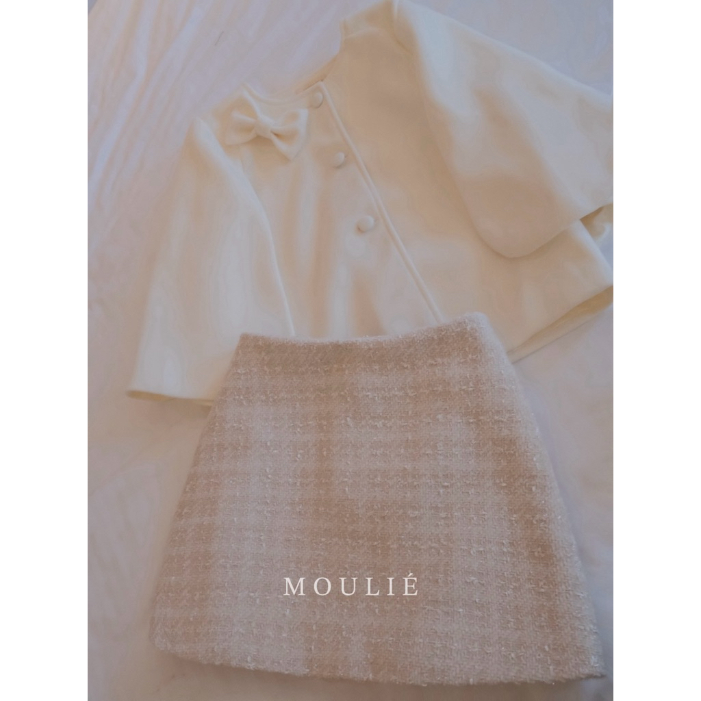 MOULIÉ - 𝐂𝐫𝐞𝐚𝐦𝐲 𝐒𝐤𝐢𝐫𝐭 - Chân váy dạ tweed dáng chữ A