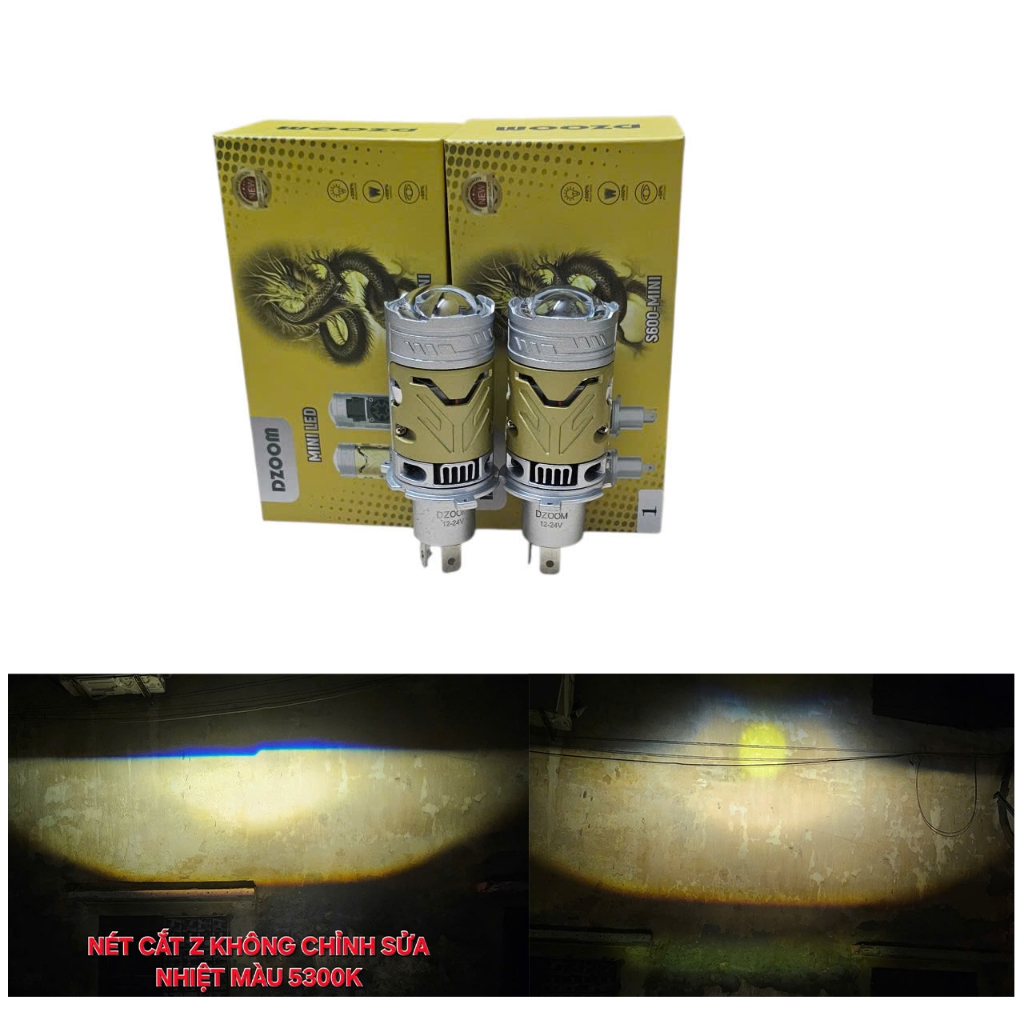 ĐÈN BI CẦU S600 MINI NHIỆT MÀU 5300K BÁM ĐƯỜNG ỔN ĐỊNH CONG SUẤT SO CÁC DÒNG T92. C300, C250. C350..