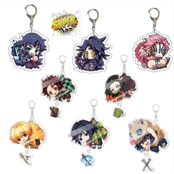 Móc khóa Kimetsu No Yaiba Vũ Khí Tanjiro Nezuko Inosuke Zenitsu Tomioka Giyuu Shinobu Muichiro Tokit