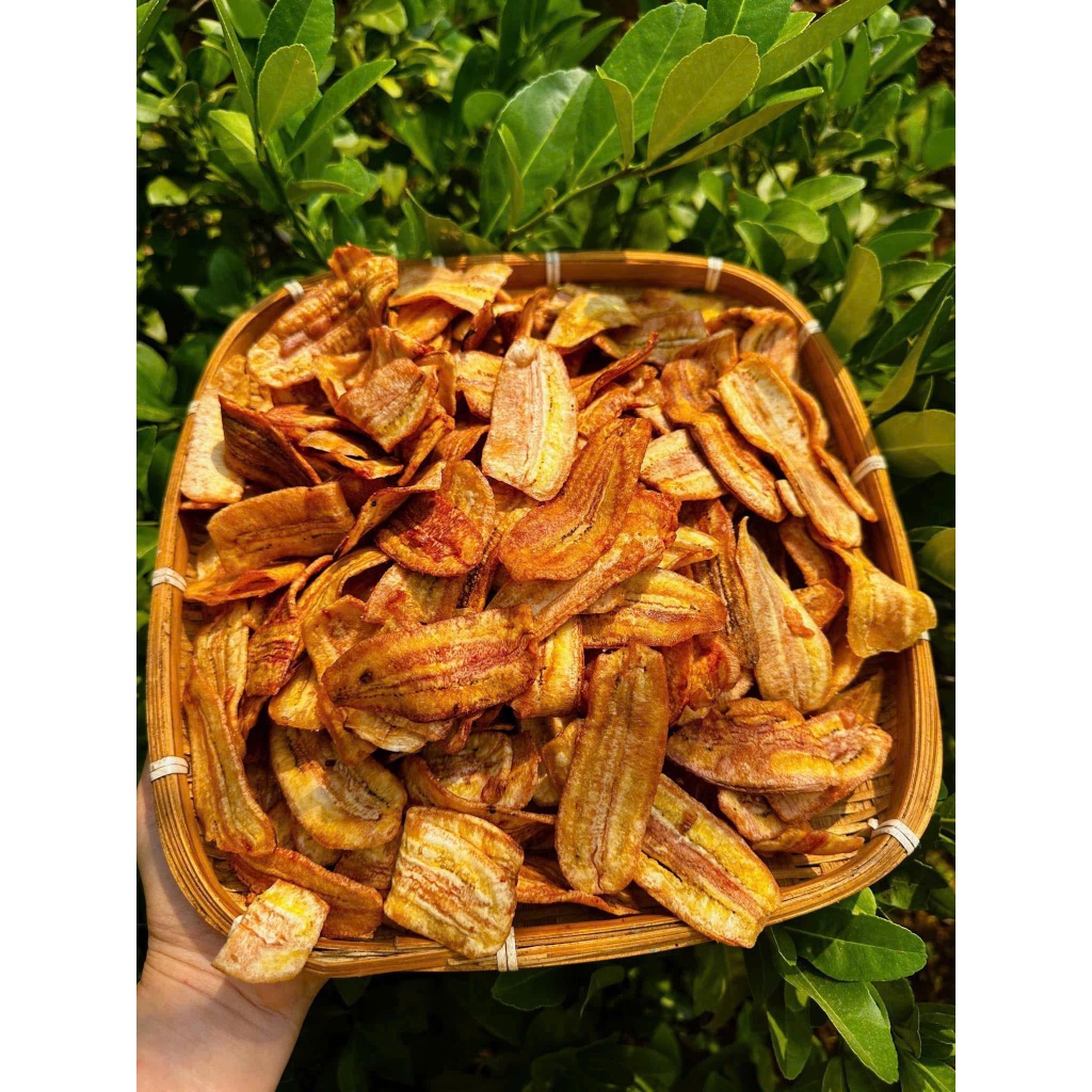 Chuối sấy mộc không đường Nuts Farm, ăn vặt ngon