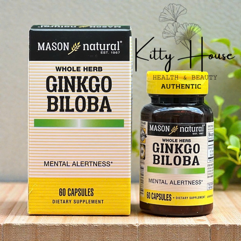 Viên uống bổ não Mason Natural Ginkgo Biloba lọ 60 viên